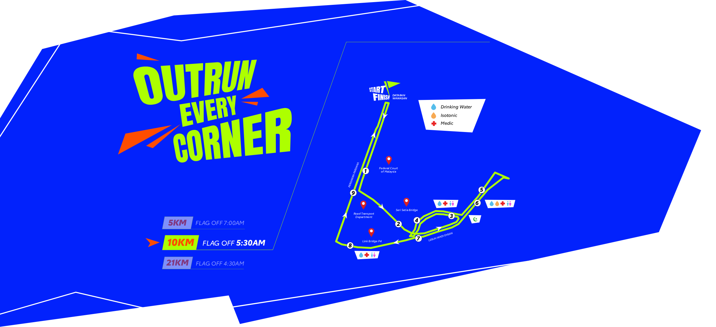10KM route map